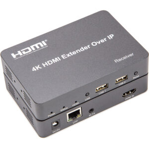  2 - Подовжувач HDMI сигналу PowerPlant HDMI 4K/30hz, до 150м, через CAT5E/6 (HDES150-KVM) (CA912957)