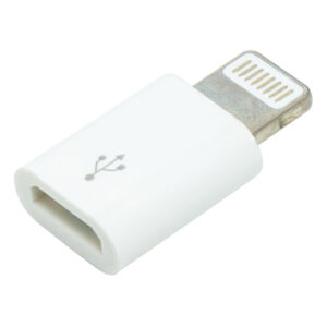  8 - Перехідник PowerPlant micro USB (F) - Lightning (M) DV00DV4047