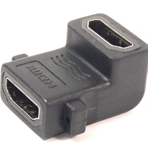  6 - Перехідник PowerPlant HDMI AF - HDMI AF, панельний кутовий KD00AS1304