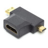 Перехідник PowerPlant HDMI (F) – mini HDMI (M)/micro HDMI (M) CA912056