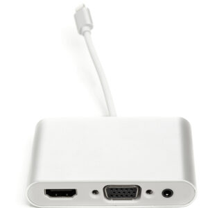  6 - Перехідник PowerPlant Lightning (M) - HDMI, VGA, 3.5 мм (F) CA911929