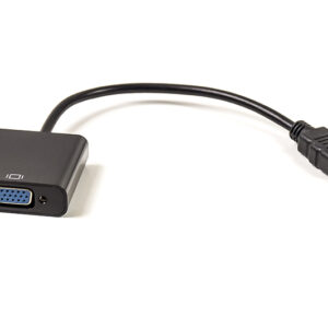  2 - Кабель-перехідник PowerPlant HDMI - VGA, 0.15м, позолочені конектори, чорний CA910885