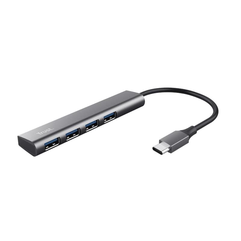  2 - Мультипортовий адаптер Trust Halyx 4-Port USB-C Hub (24948)