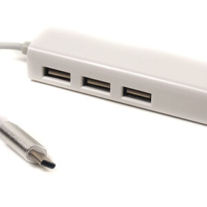  8 - Перехідник PowerPlant USB 3.1 Type-C - 3 порти USB 2.0 + Ethernet CA910397