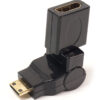 Перехідник PowerPlant HDMI AF – mini HDMI AM, 360 градусів KD00AS1300