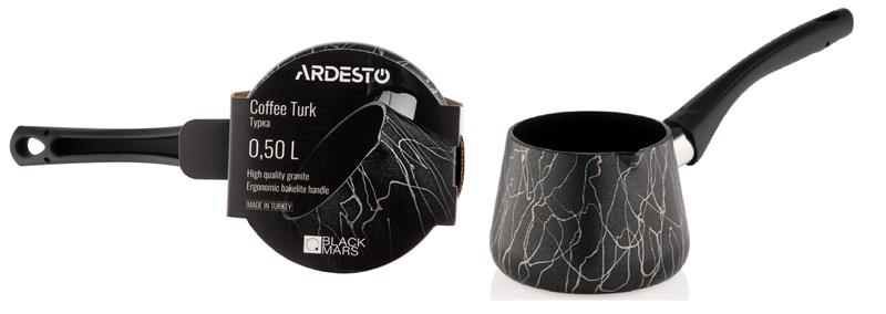  6 - Турка Ardesto Black Mars, 0.5л, алюміній, бакеліт, чорний AR0850SG