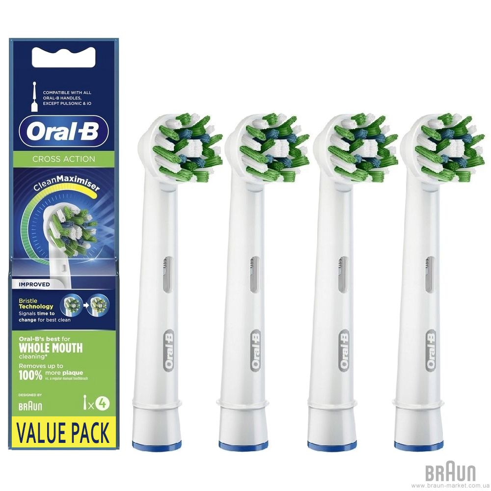  4 - Насадка для електричної зубної щітки BRAUN Oral-B Cross Action EB50RB CleanMaximiser (4)