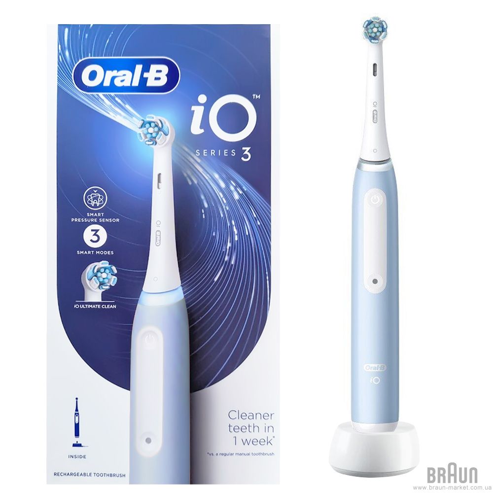  4 - Зубна щітка BRAUN Oral-B iO Series 3 iOG3.1A6.0 Ice Blue