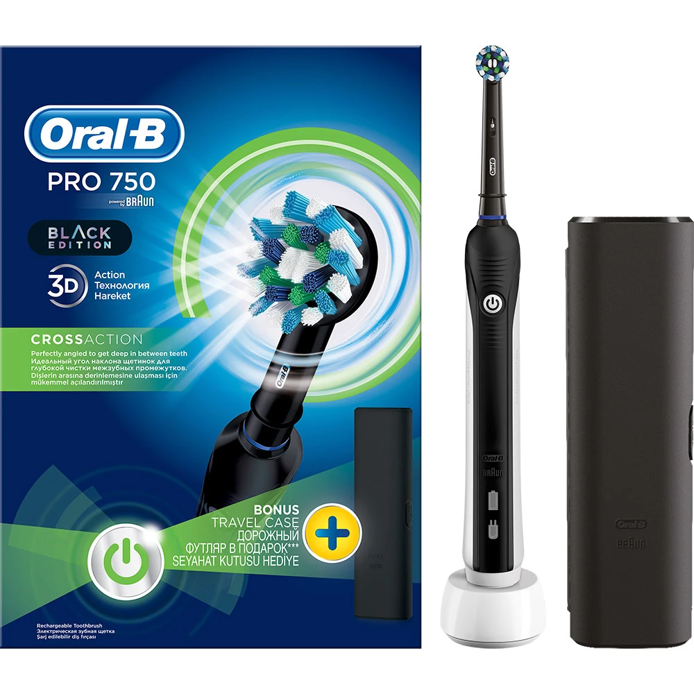  8 - Зубна щітка Braun Oral-B PRO 750 D16 CrossAction Black (D16.513.1UX Black)