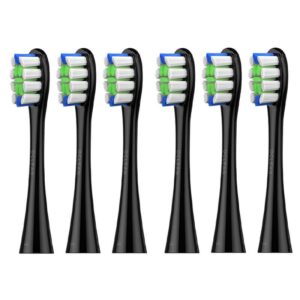  2 - Насадка для зубної електрощітки Oclean P1C5 B06 Plaque Control Brush Head Black (6 шт) (6970810552232)