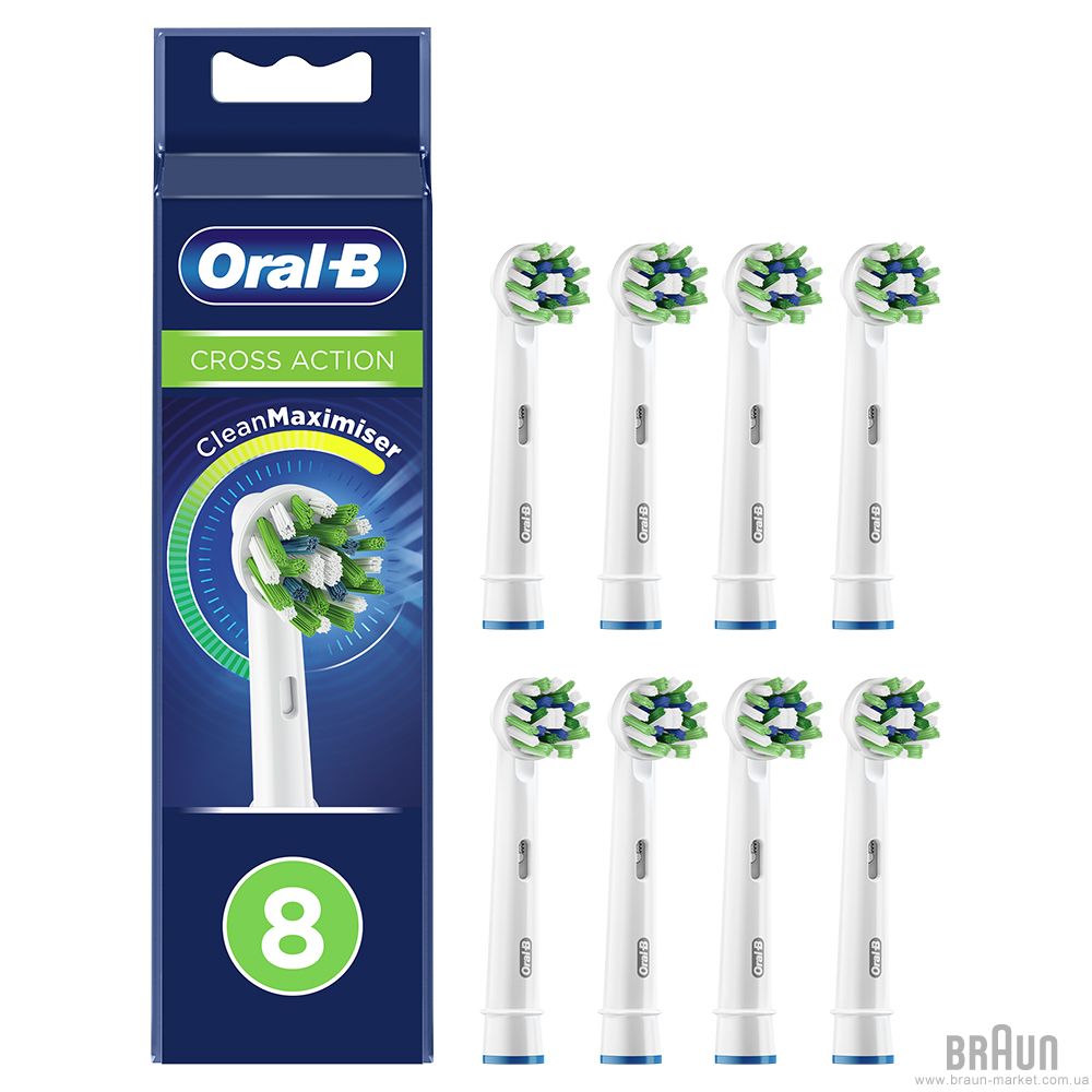  6 - Насадка для електричної зубної щітки BRAUN Oral-B Cross Action EB50RB CleanMaximiser (8)