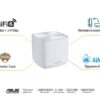 Wi-Fi Mesh система Asus ZenWiFi XD4 Plus 1pk White (90IG07M0-MO3C00) (AX1800, 1xGE WAN/LAN, 1xGE LAN, AiMesh, 2 внутрішні антени)