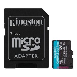  3 - Карта памяти MicroSDXC 128GB UHS-I/U3 Class 10 Kingston Canvas Go! Plus R170/W90MB/s + SD-адаптер (SDCG3/128GB)