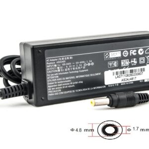  9 - Блок живлення для ноутбуків PowerPlant ASUS 220V, 9.5V 24W 2.5A (4.8*1.7)