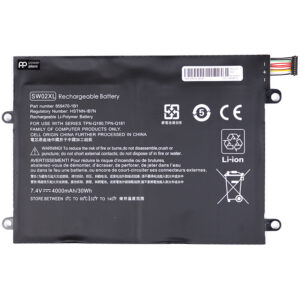  4 - Акумулятор PowerPlant для ноутбуків HP X2 210 G2 (SW02XL) 7.4V 4000mAh