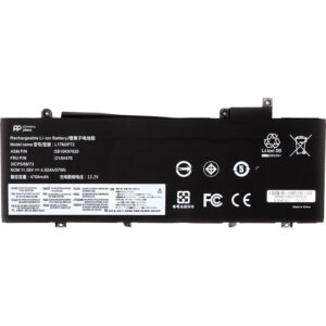  2 - Акумулятор PowerPlant для ноутбуків LENOVO Thinkpad T480S (L17M3P72) 11.58V 4920mAh