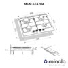 Поверхня газова на металі Minola MGM 614204 I