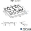 Поверхня газова на металі Minola MGM 614224 WH