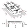 Поверхня газова Domino на металі Perfelli HGM 31404 I