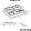 Поверхня газова на металі Minola MGM 616224 I