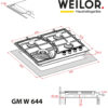 Поверхня газова на металі WEILOR GM W 644 WH