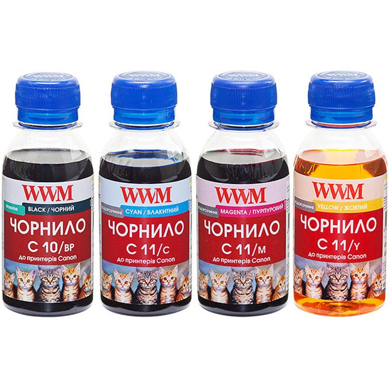  1 - Комплект чорнил WWM для CANON PG510BP/CL511 B/C/M/Y C10/11SET 4*100г