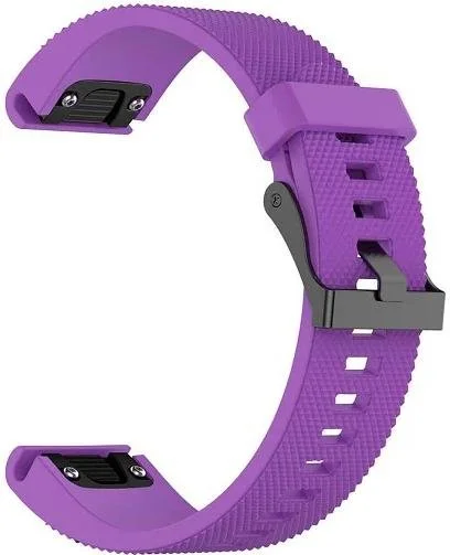  5 - Ремінець для Garmin QuickFit 20 Dots Silicone Band Purple (QF20-STSB-PURP)