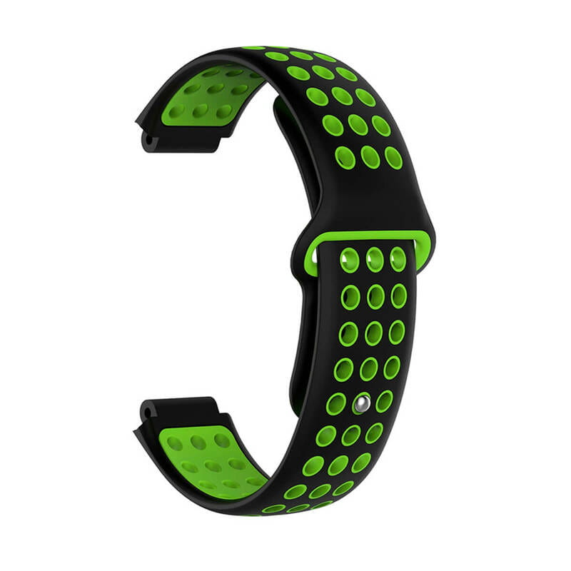  4 - Ремінець для Garmin Universal 16 Nike-style Silicone Band Black/Green (U16-NSSB-BKGN)