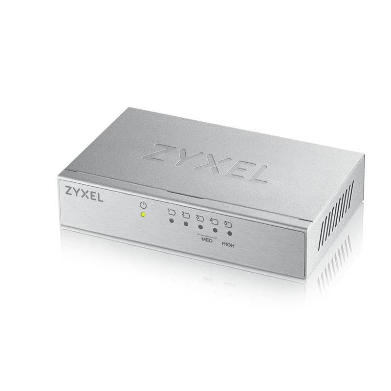  3 - Комутатор ZYXEL GS-105B v3 (GS-105BV3-EU0101F) (5xGE, металевий корпус)