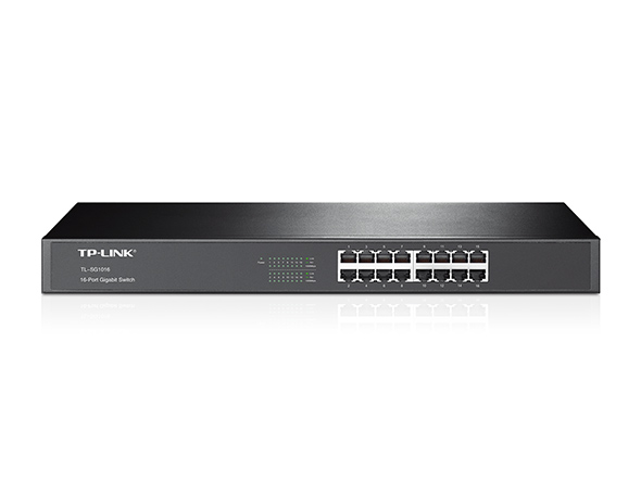  1 - Комутатор TP-Link TL-SG1016 (16хGE, метал, монтаж в стійку)