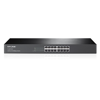  5 - Комутатор TP-Link TL-SF1016 (16хFE, метал, монтаж в стійку)