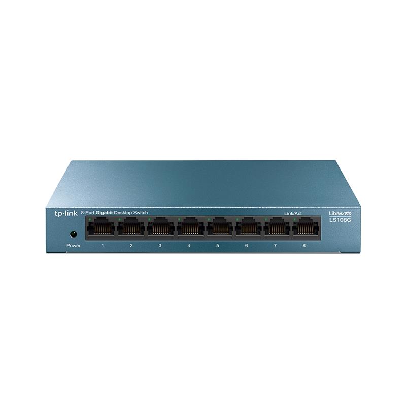  4 - Комутатор TP-Link LS108G (8хGE, метал)