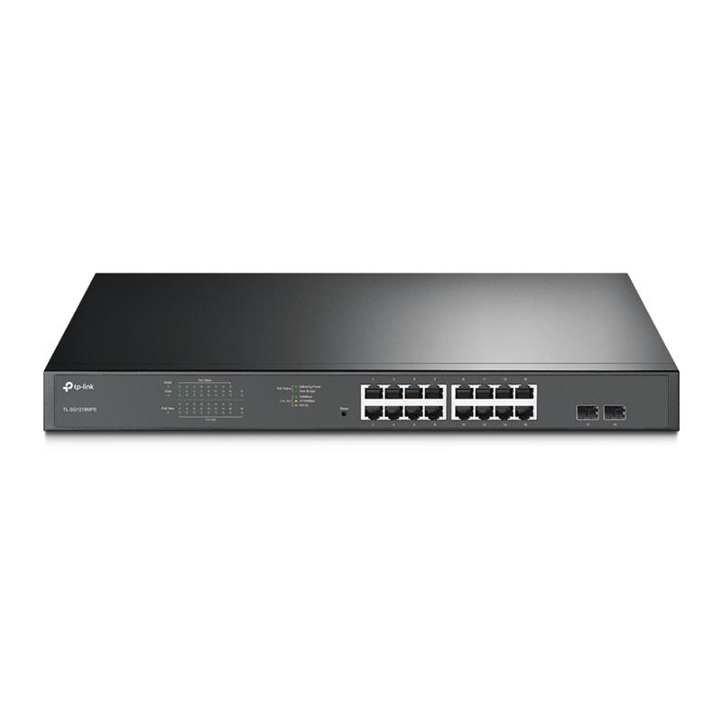  5 - Комутатор TP-LINK TL-SG1218MPE 16xGE/PoE+ 192W 2xcomboGE/SFP EasySmart 19" 1U