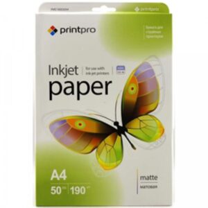  1 - Фотопапір PrintPro матовий 190г/м2 A4 50л (PME190050A4)