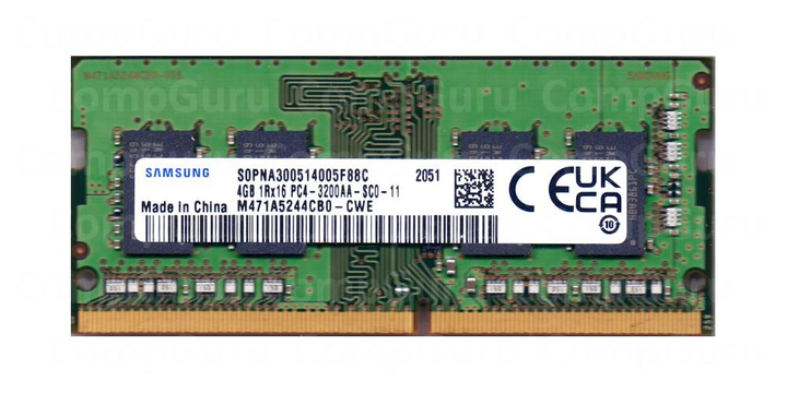  4 - Модуль пам'яті Samsung DDR4-3200 SODIMM 4GB (M471A5244CB0-CWE)