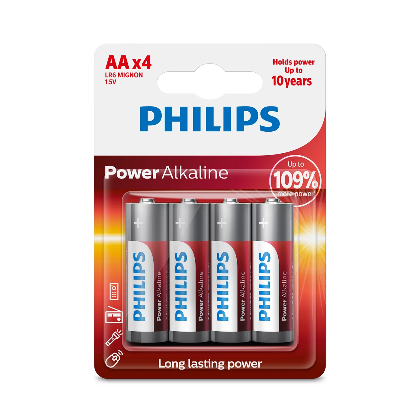  3 - Батарейка Philips AA bat Alkaline 4шт PowerLife (LR6P4B/10)