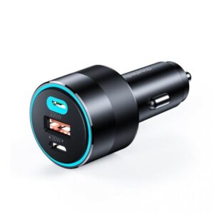  1 - Автомобільний зарядний пристрій Choetech (2xUSB Type C; 1USB) PD3.0 QC3.0 Black (TC0011)