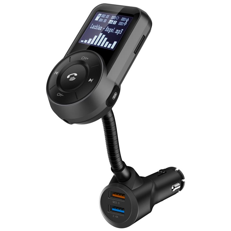  1 - FM-трансмітер Grand-X 96GRX Hands Free Bluetooth V4.2 Quick Charge 3.0+2,4А