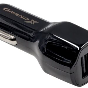  3 - Автомобільний зарядний пристрій Grand-X (2USB 2.1A) Black (CH-26)