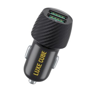  6 - Автомобільний зарядний пристрій Luxe Cube 2USB 17W Black (8886668698498)