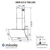 Витяжка декоративна похила Minola HDN 5212 WH 700 LED