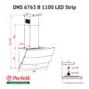 Витяжка декоративна похила Perfelli DNS 6363 B 750 BL LED Strip