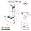 Витяжка декоративна похила Perfelli DN 6272 D 700 WH LED