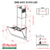 Витяжка декоративна похила Perfelli DNS 6452 D 850 WH LED