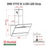 Витяжка декоративна похила Perfelli DNS 9793 B 1100 BL LED Strip