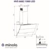 Витяжка декоративна похила Minola HVS 6682 WH 1000 LED