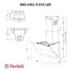 Витяжка декоративна похила Perfelli DNS 6482 D 850 BL LED