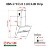 Витяжка декоративна похила Perfelli DNS 67103 B 1100 BL LED Strip