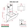 Витяжка декоративна похила Perfelli DNS 6862 W LED