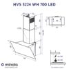 Витяжка похила Minola HVS 5224 WH 700 LED